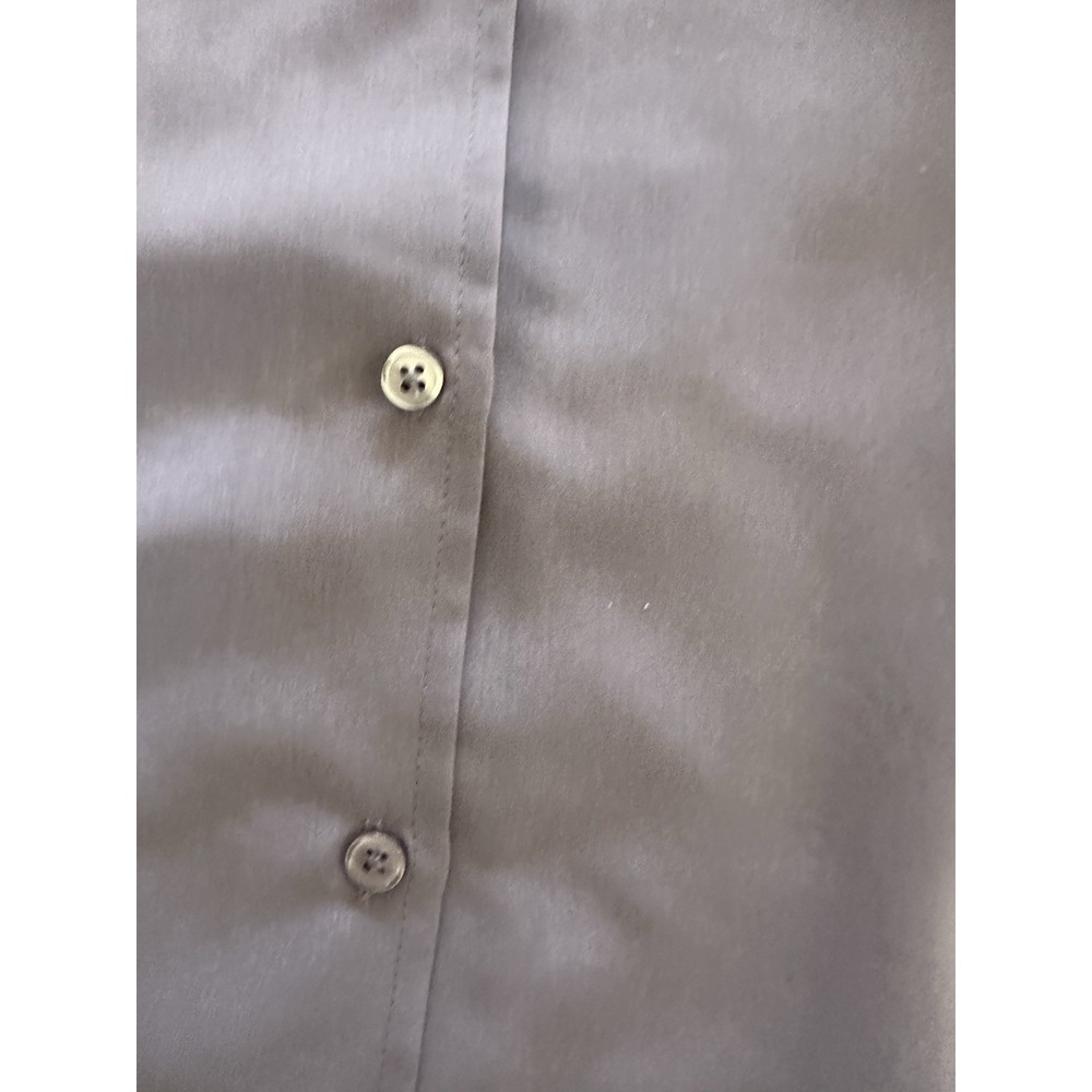 Orvis Men's XL Purple Solid Long Sleeve Button-Front Point Collar Dress Shirt - Picture 12 of 13